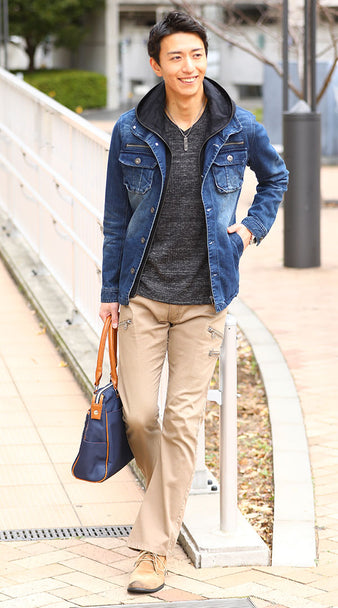 50代メンズトートバッグコーディネート