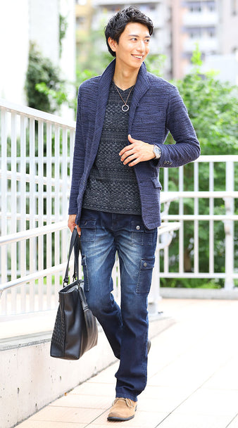 50代メンズトートバッグコーディネート