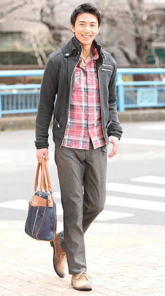 50代メンズトートバッグコーディネート