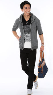 春夏のパーカーコーディネート