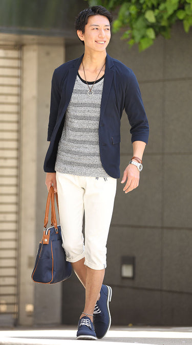 ダサいを回避!自然なカッコ良さがある夏のクロップドパンツ(七分丈パンツ)コーデ例