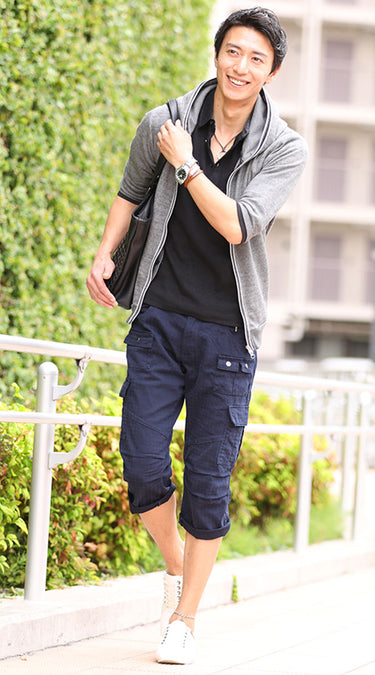 メンズのおすすめのポロシャツを着たコーデ例