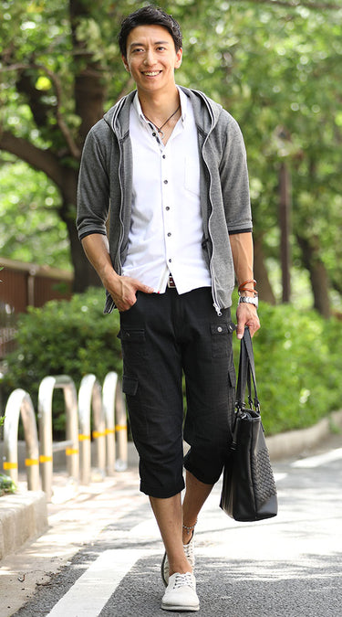 ダサいを回避!自然なカッコ良さがある夏のクロップドパンツ(七分丈パンツ)コーデ例