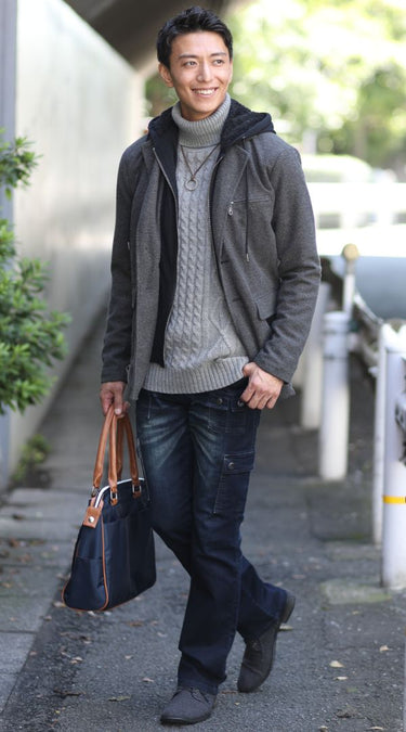 チェスターコート+パーカー