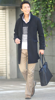 チェスターコートコーディネート