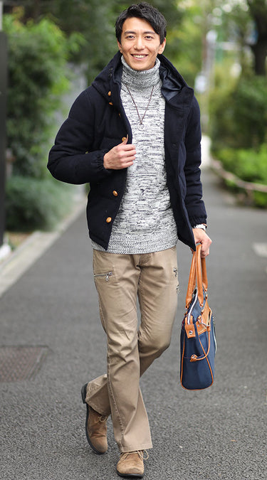 グレータートルネックのおすすめコーデ