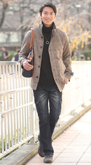 メルトンジャケットコーディネート