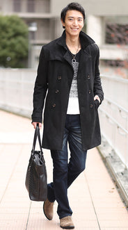 Pコート【ロング丈コーディネート】