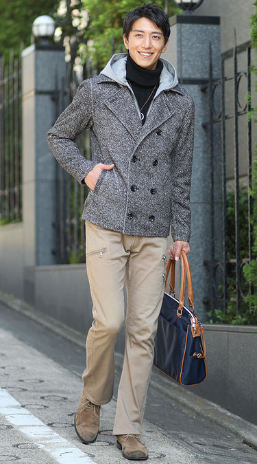 Pコート+パーカー