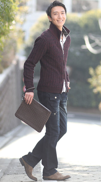 メンズバッグのコーディネート