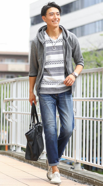 デニムのメンズアンクルパンツ