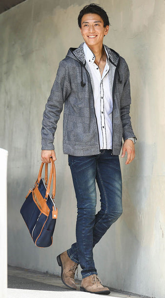 裏起毛パーカーコーデ