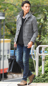 デニムパンツコーディネート