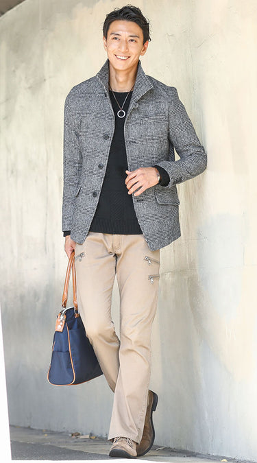 おすすめニットを使った40代メンズコーディネート例