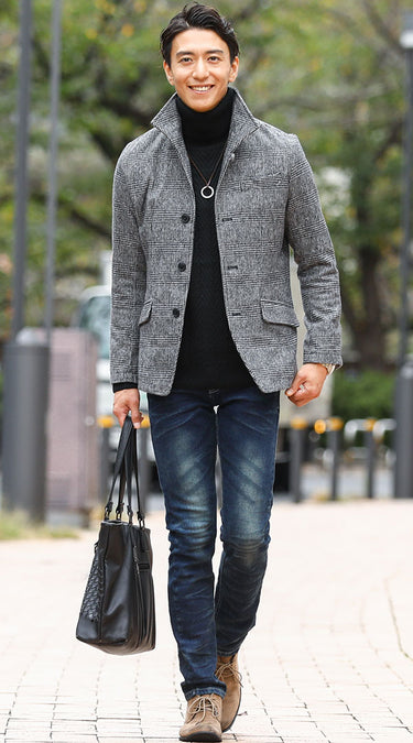 この2つの要素が入った低身長メンズ向けの冬コーデ例