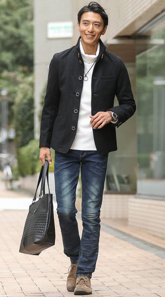 スタンドカラーコート