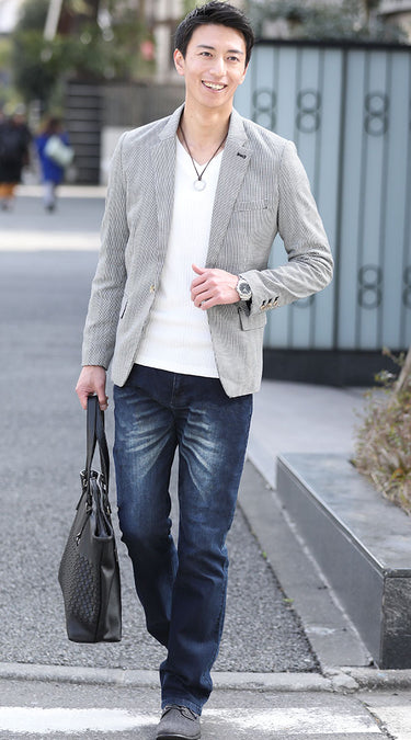 メンズのブーツを使ったきれいめコーディネート