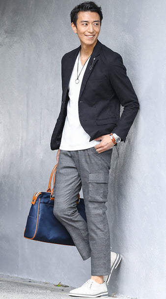 チェックアンクルパンツ