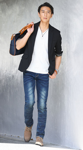 メンズバッグのコーディネート