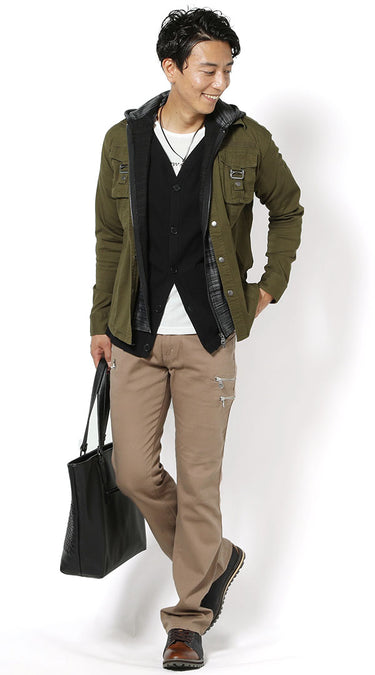 50代メンズトートバッグコーディネート