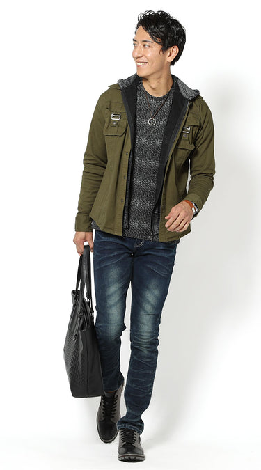 50代メンズトートバッグコーディネート