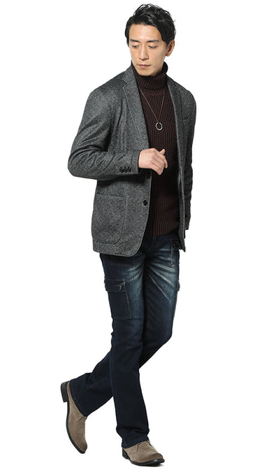 ネックタイプ別のおすすめぴったりニット タートルネックのリブニット