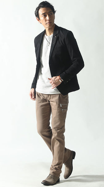 春 靴 メンズ 20代 コーデ ブーツ