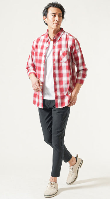 40代メンズにおすすめのチェックシャツの着こなし例