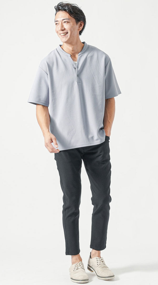 &color(red) { ※alt メンズにおすすめの最低気温27度の半袖Tシャツコーデ}