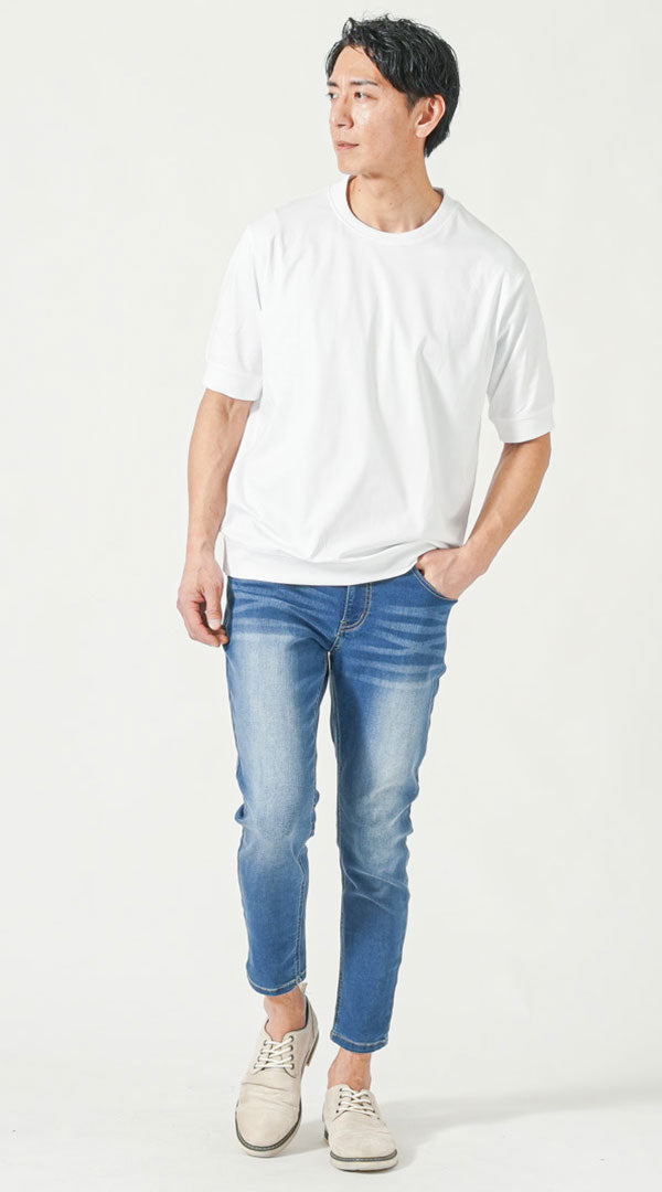 白Tシャツで清潔感と好印象スタイル