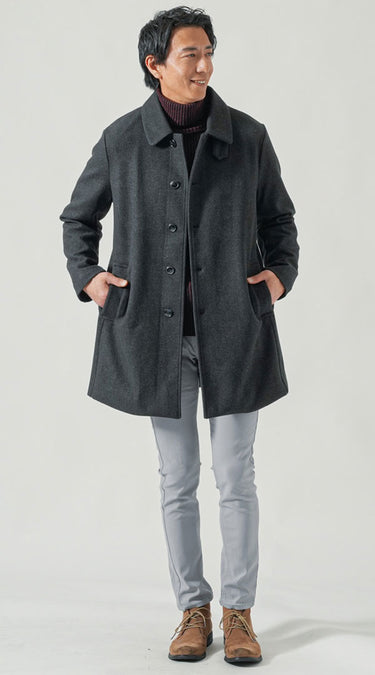 冬靴で自然とかっこよく見える冬コーデ