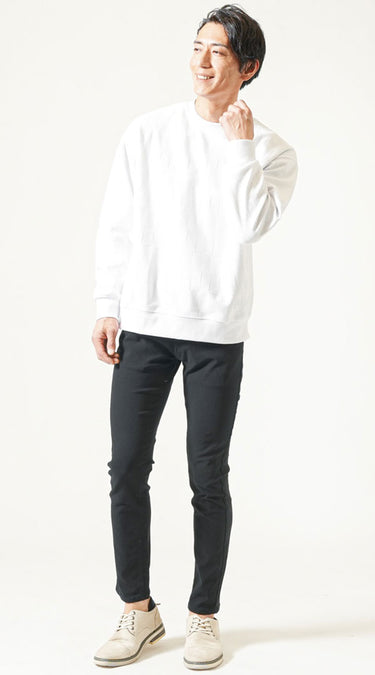 30代以上が目指したい黒スキニーパンツコーデ例