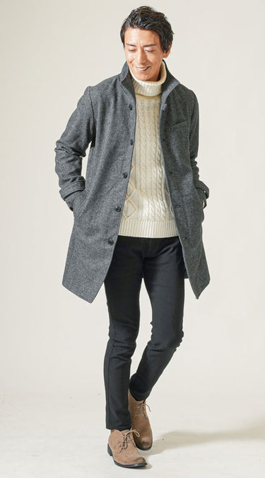 30代メンズにおすすめなパンツ冬コーデ例