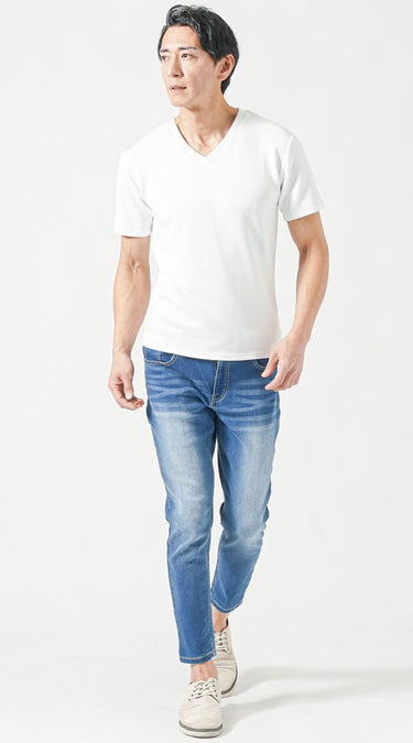 気温33度におすすめのTシャツコーデ