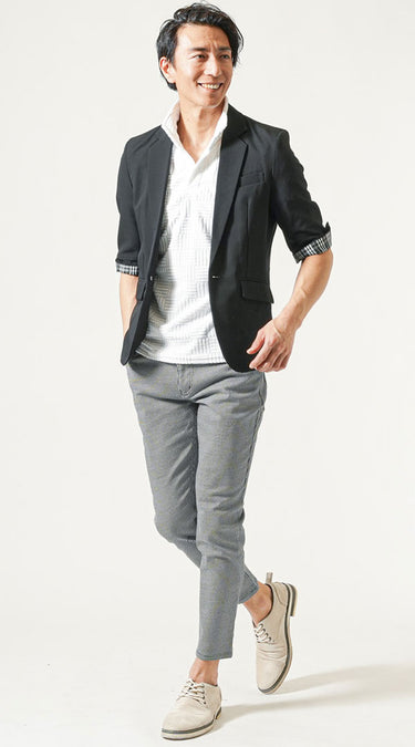 メンズのおすすめのポロシャツを着たコーデ例