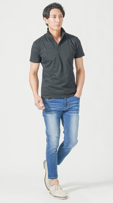 40代の男性にふさわしい自然とカッコよく見えるポロシャツコーデ例