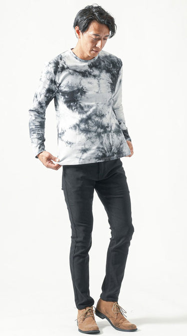 30代メンズにおすすめの黒ズボンに合う色のコーデ