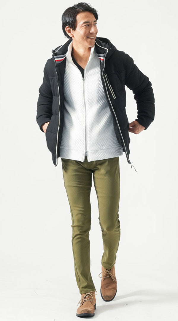 40代メンズの黒アウターコーデ