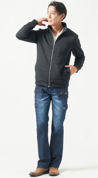 40代メンズにおすすめのブルゾン×インナーコーデの例