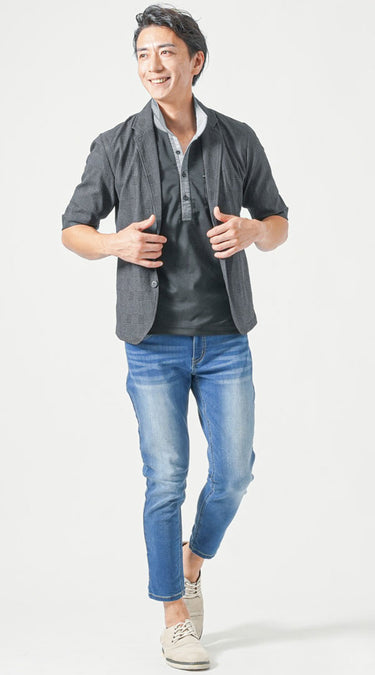 気温33度におすすめのポロシャツコーデ