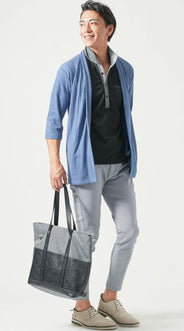 ダサいを回避できるポロシャツ×カーディガンコーディネート