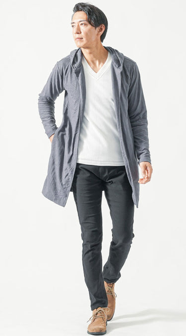 40代メンズにおすすめの黒ズボンに合う色のコーデ