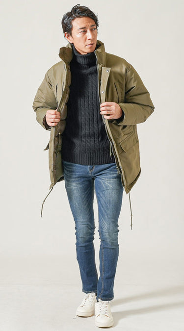 30代メンズにおすすめなパンツ冬コーデ例