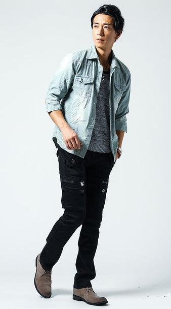 メンズにおすすめの正しいサイズ感で選んだパンツコーデ例