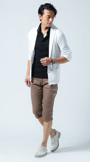 ダサいを回避できるポロシャツ×カーディガンコーディネート