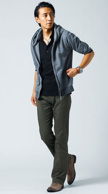 50代メンズパンツ?男らしいコーデを目指すならカーキパンツ