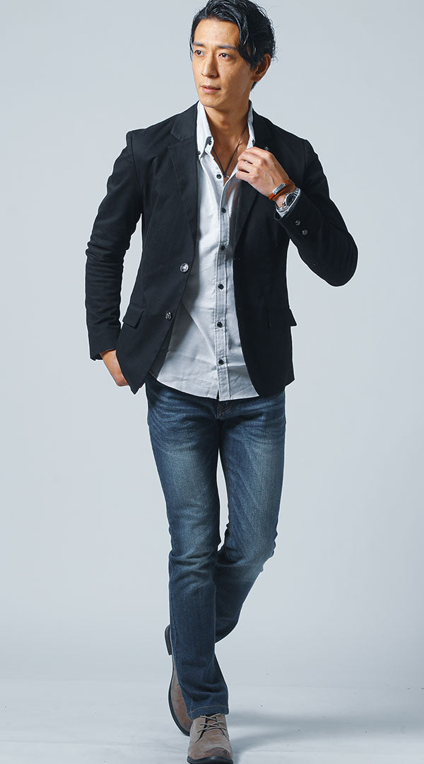 メンズにおすすめのきれいめジャケットコーデ｜30代・40代が平日はシャツ、休日はニットで着回すスタイル