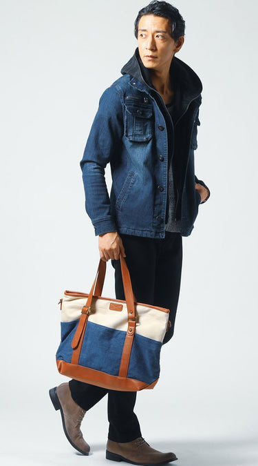 50代メンズトートバッグコーディネート