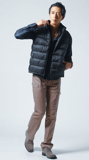 50代メンズにおすすめのダウンベストコーデ