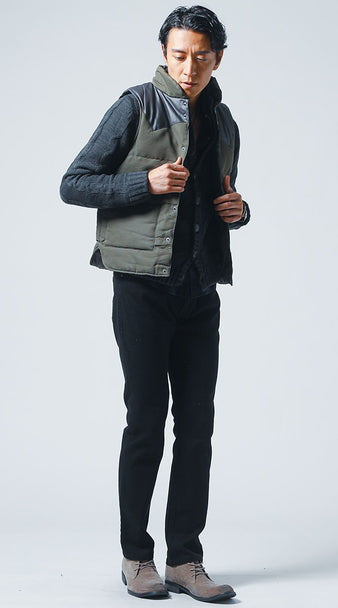 50代メンズにおすすめのダウンベストコーデ